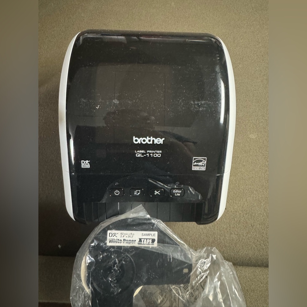 Brother QL-1100 Label Printer in Blue and Brown - Picture 3 of 4